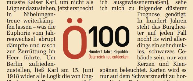 Ö100 – Hundert Jahre Republik: Österreich neu entdecken.